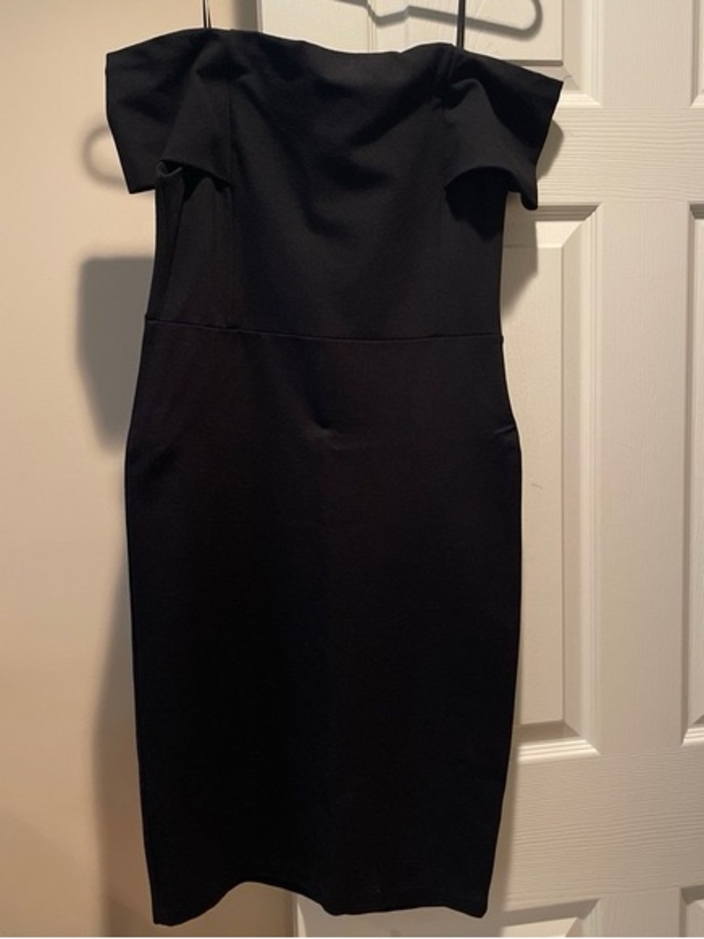Zara Black Off-Shoulder Midi Dress